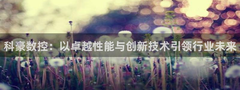 哈尔滨天辰娱乐:科豪数控:以卓越性能与创新技术引领行业未来